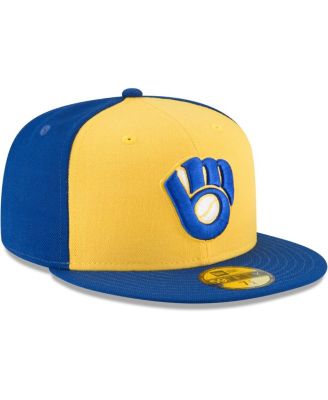 Men's Yellow Milwaukee Brewers Cooperstown Collection Wool 59FIFTY Fitted Hat