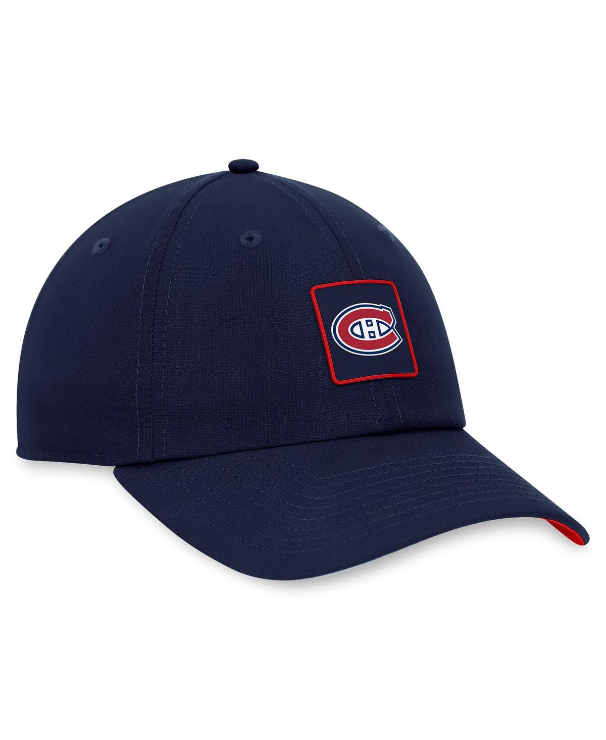 Shop Fanatics Men's  Navy Montreal Canadiens Authentic Pro Rink Adjustable Hat
