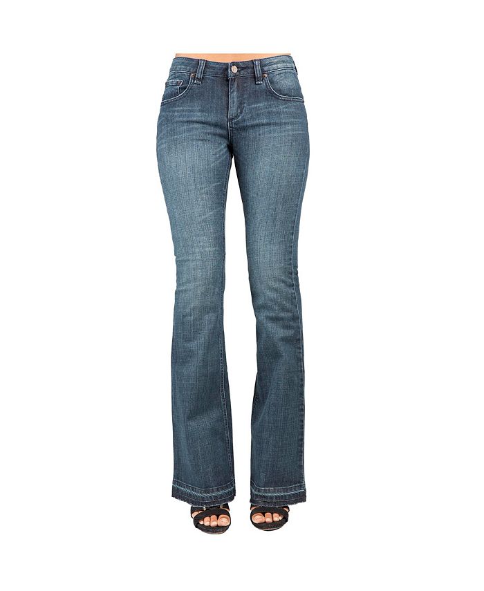 Standards & Practices Women's Raw Edge Denim Flare Bootcut Jeans - Macy's