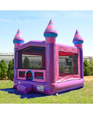 Purplish Commercial Grade Bounce House for Kids and Adults (with Blower), Basketball Hoop, Outdoor Indoor, Birthday Party Rental, Big Inflatable, 13x13