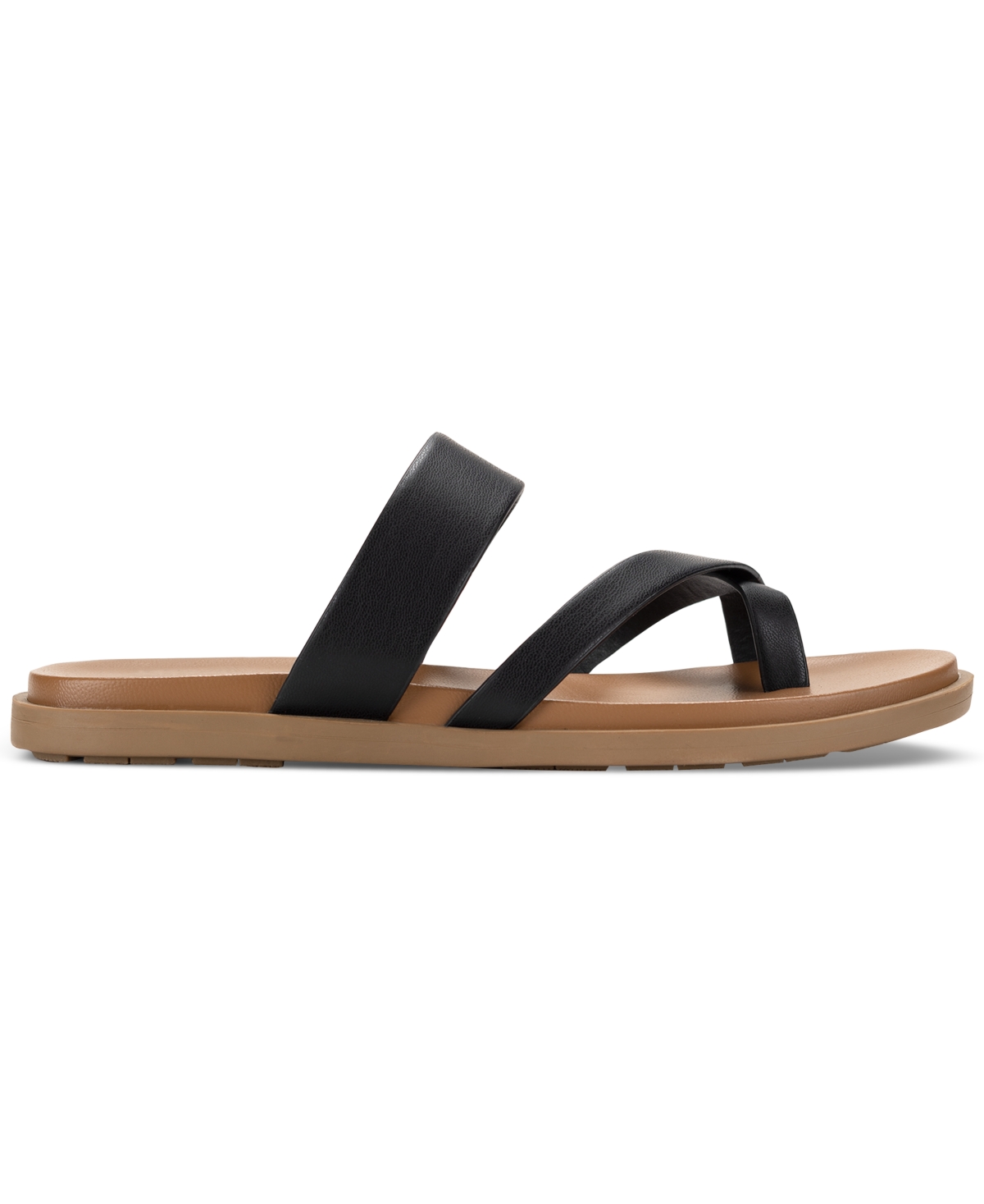 Shop Style & Co Women's Cordeliaa Slip-on Strappy Flat Sandals, Created For Macy's In Platino