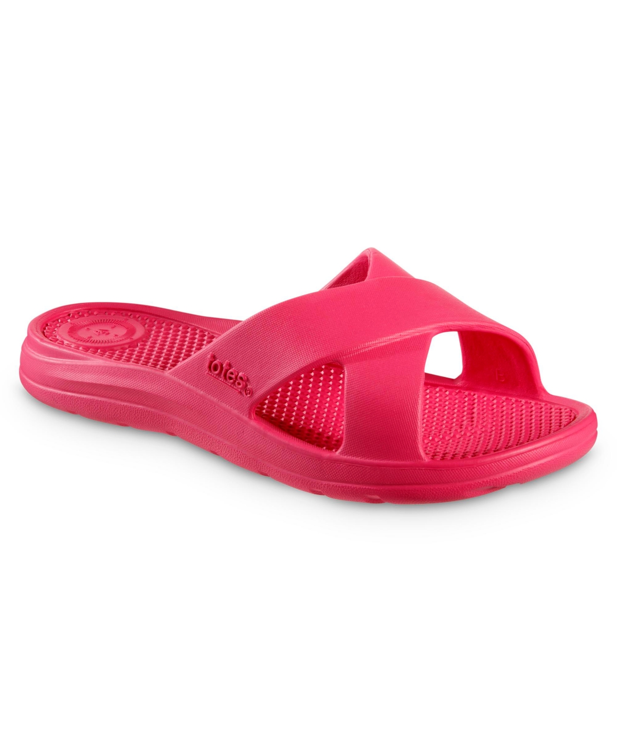 Totes Women's Molded Cross Slide Sandals With Everywear In Azalea