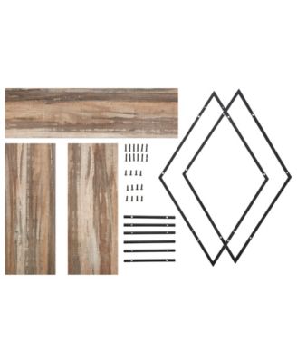 Antigua Crossed Double Diamond Shelf Unit