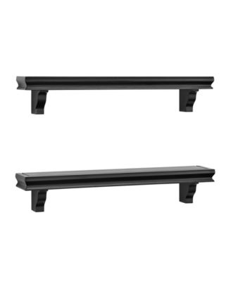 Decorative 24" Floating Wall Decor Display Ledge Shelves, Set of 2
