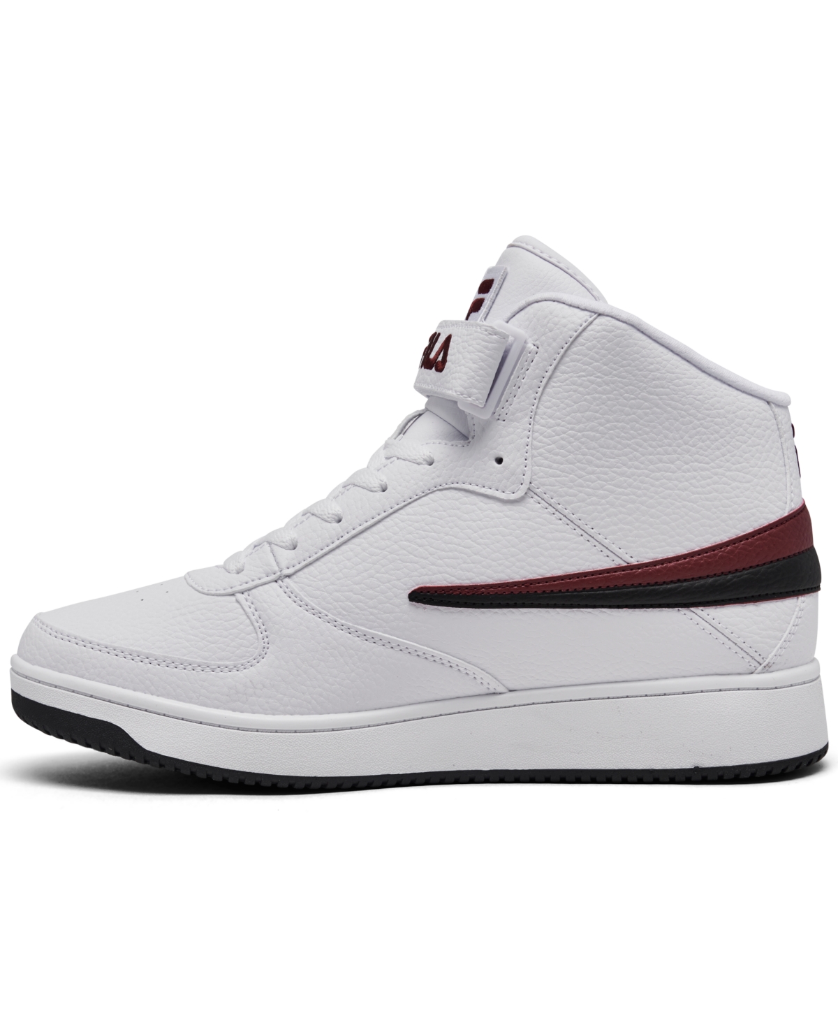 Fila Men's A-High Stay-Put Closure High Top Casual Sneakers from Finish Line - Maroon, Black