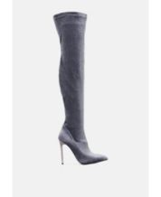 Gray thigh hotsell high boots