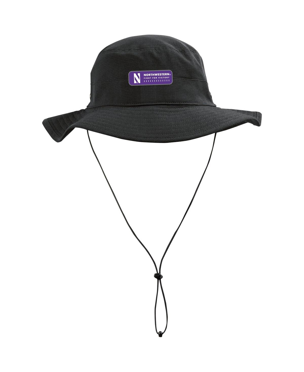 Shop Under Armour Men's  Black Northwestern Wildcats Performance Boonie Bucket Hat