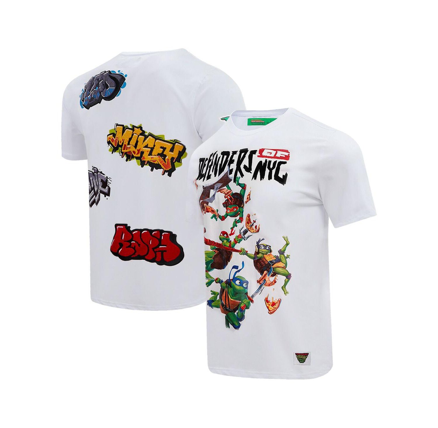 Men's and Women's White Teenage Mutant Ninja Turtles Defenders of NYC Graphic T-shirt