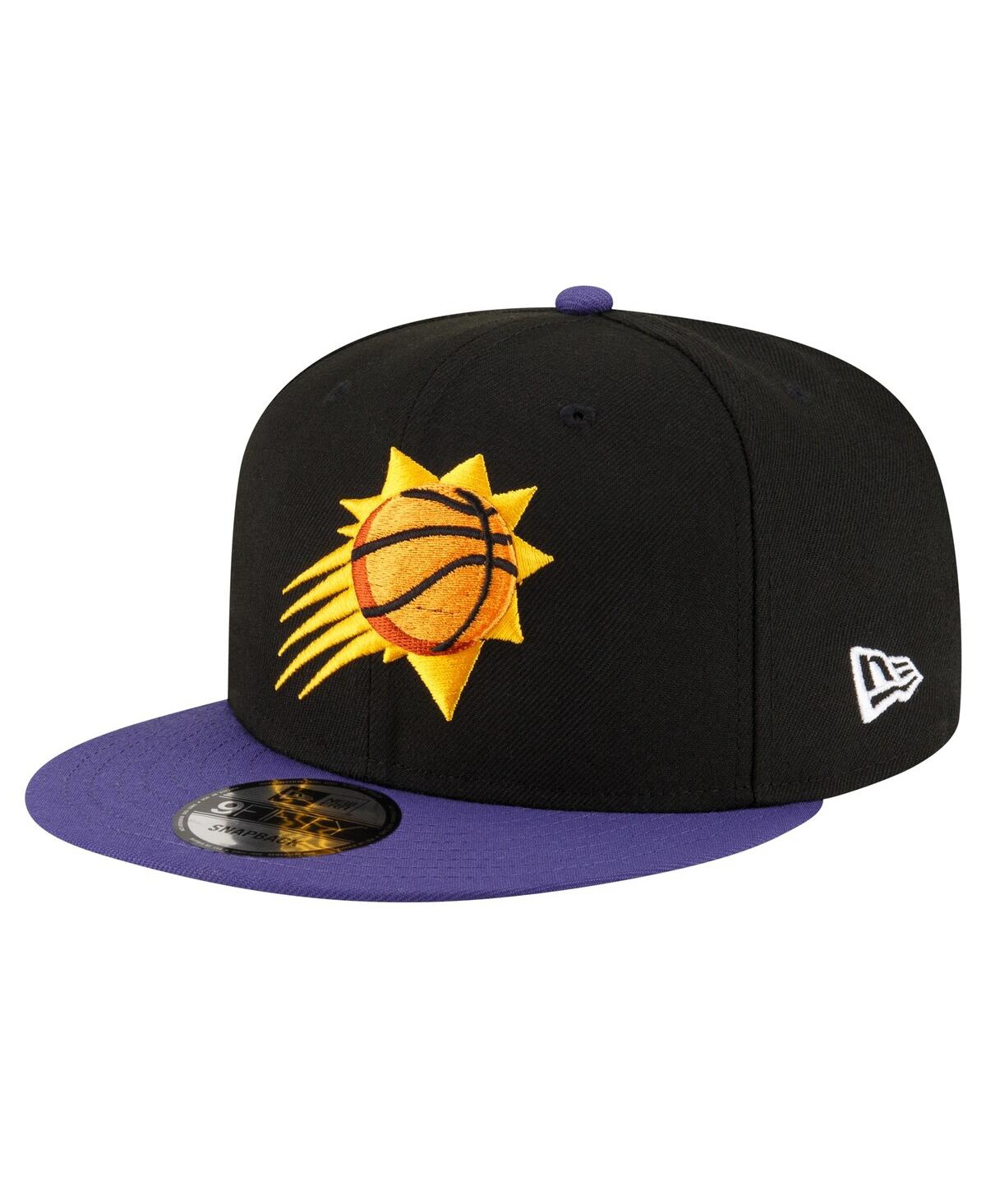 Shop New Era Men's  Black, Purple Phoenix Suns Official Team Color 2tone 9fifty Snapback Hat In Black,purple