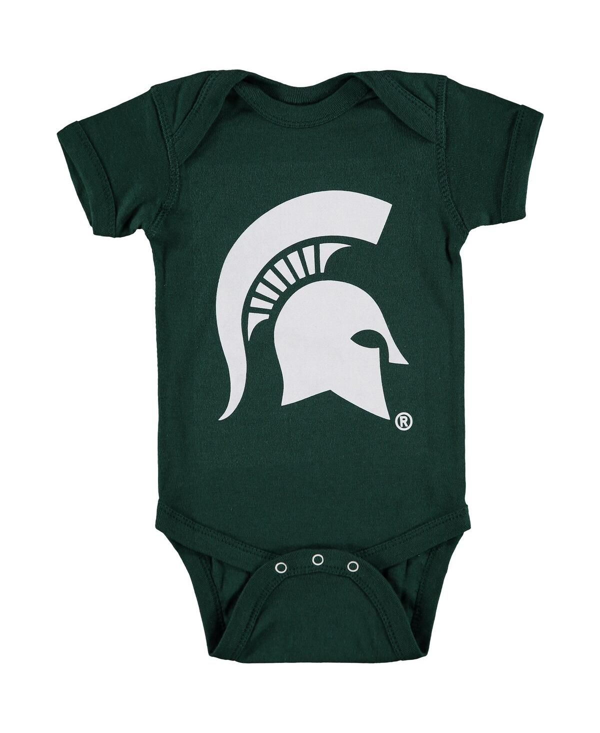 Shop Two Feet Ahead Baby Boys And Girls Green Michigan State Spartans Big Logo Bodysuit