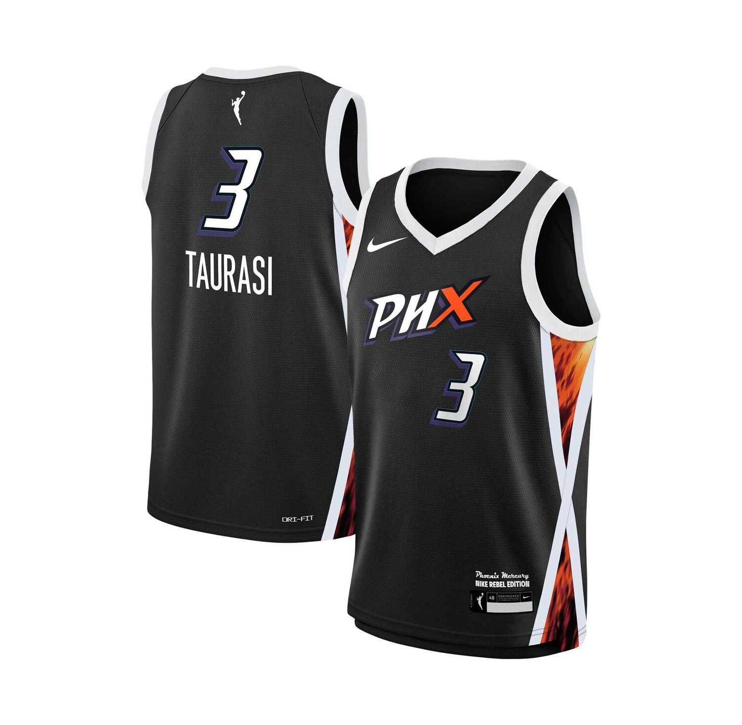 Big Boys and Girls Diana Taurasi Black Phoenix Mercury 2021 Rebel Edition Victory Player Jersey