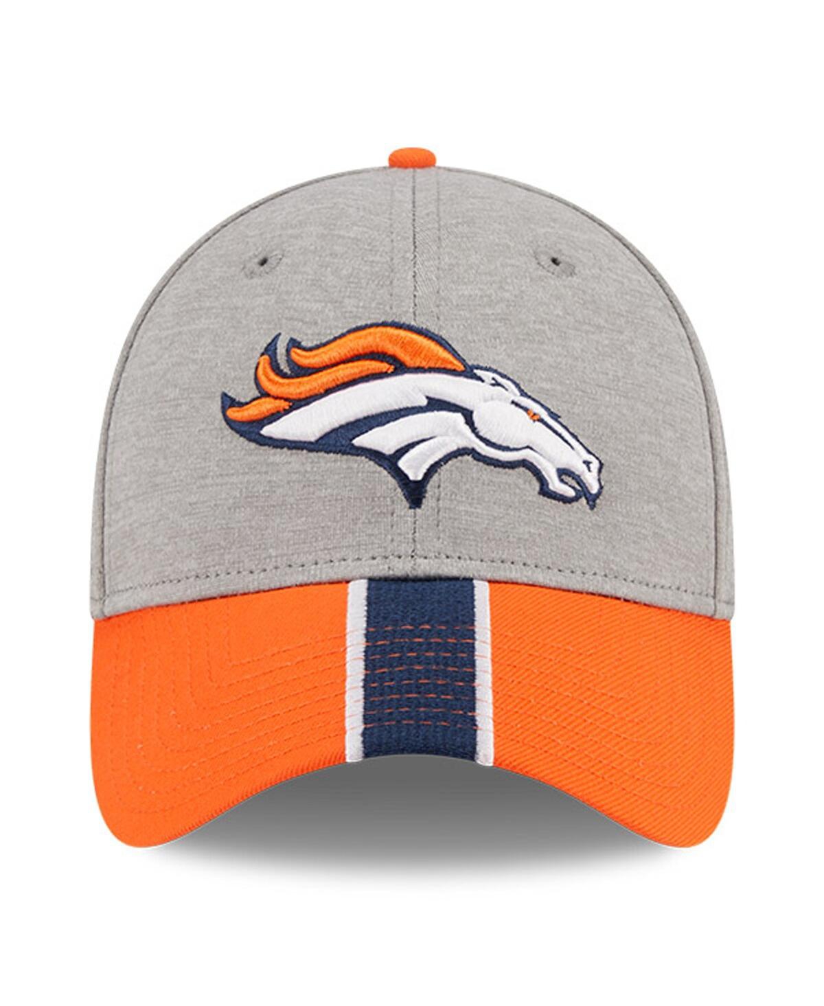 Men's New Era Orange Denver Broncos Striped 39THIRTY Flex Hat - Orange