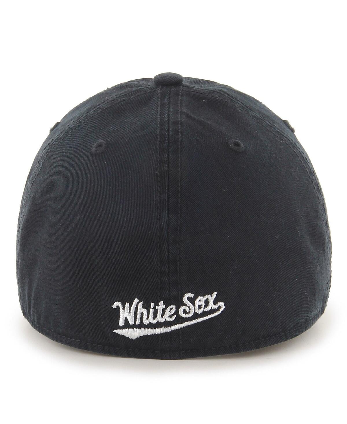 Shop 47 Brand Men's ' Black Chicago White Sox Franchise Logo Fitted Hat