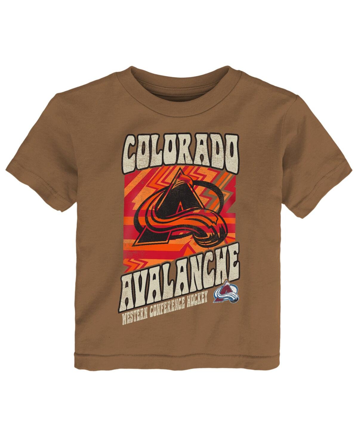 Shop Outerstuff Toddler Boys And Girls Brown Distressed Colorado Avalanche Hip To The Game T-shirt