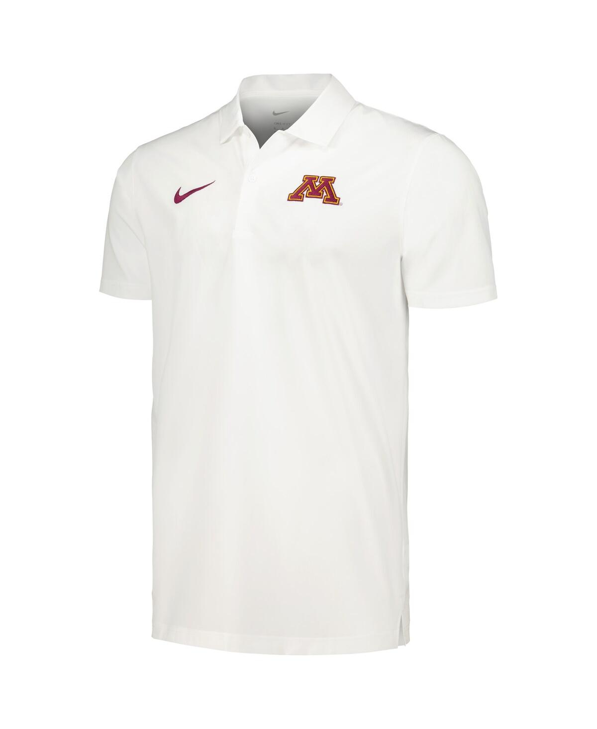 Shop Nike Men's  White Minnesota Golden Gophers Sideline Polo Shirt