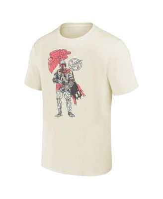Men's and Women's Cream Star Wars Boba Fett Hand Drawn T-shirt