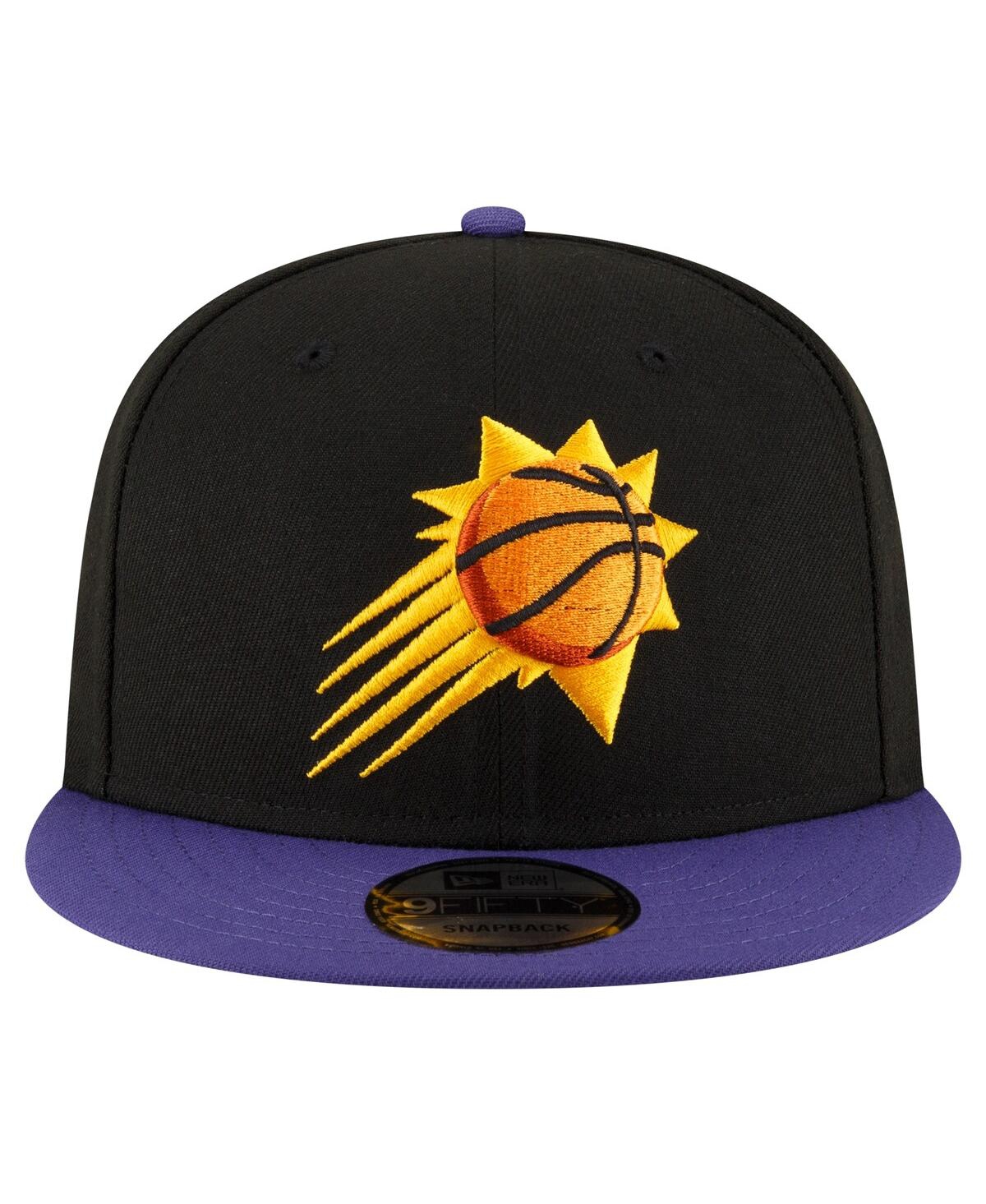 Shop New Era Men's  Black, Purple Phoenix Suns Official Team Color 2tone 9fifty Snapback Hat In Black,purple