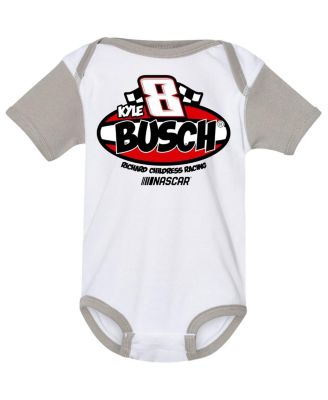 Baby Boys and Girls White Kyle Busch Bodysuit