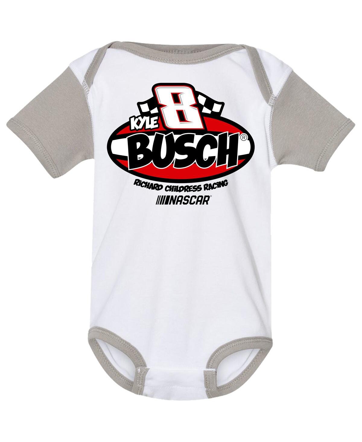 Shop Richard Childress Racing Team Collection Baby Boys And Girls  White Kyle Busch Bodysuit