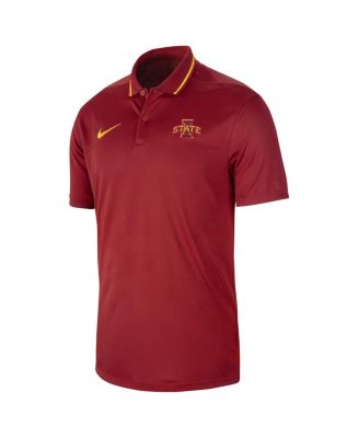 Men's Cardinal Iowa State Cyclones 2023 Sideline Coaches Performance Polo Shirt