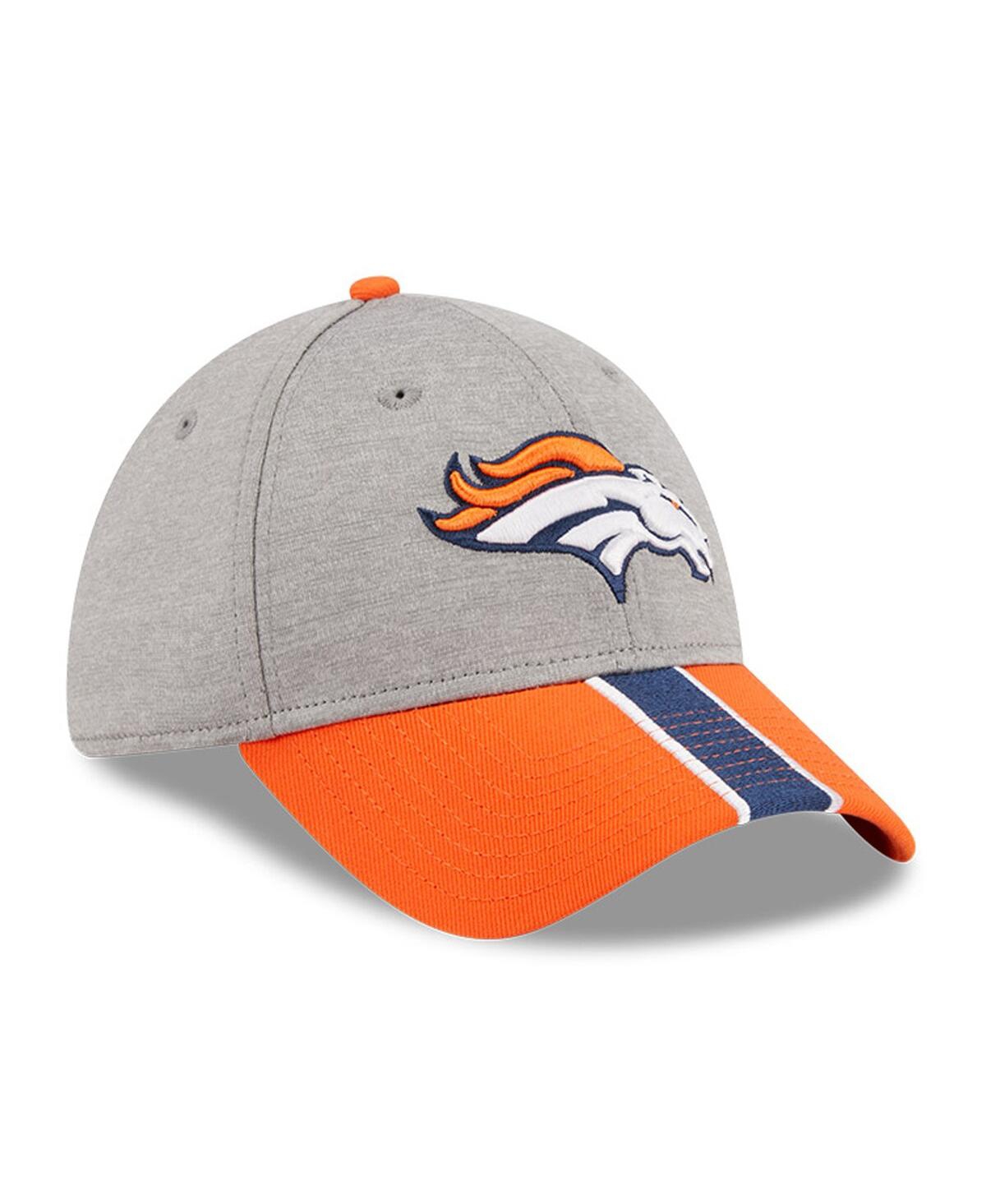 Men's New Era Orange Denver Broncos Striped 39THIRTY Flex Hat - Orange