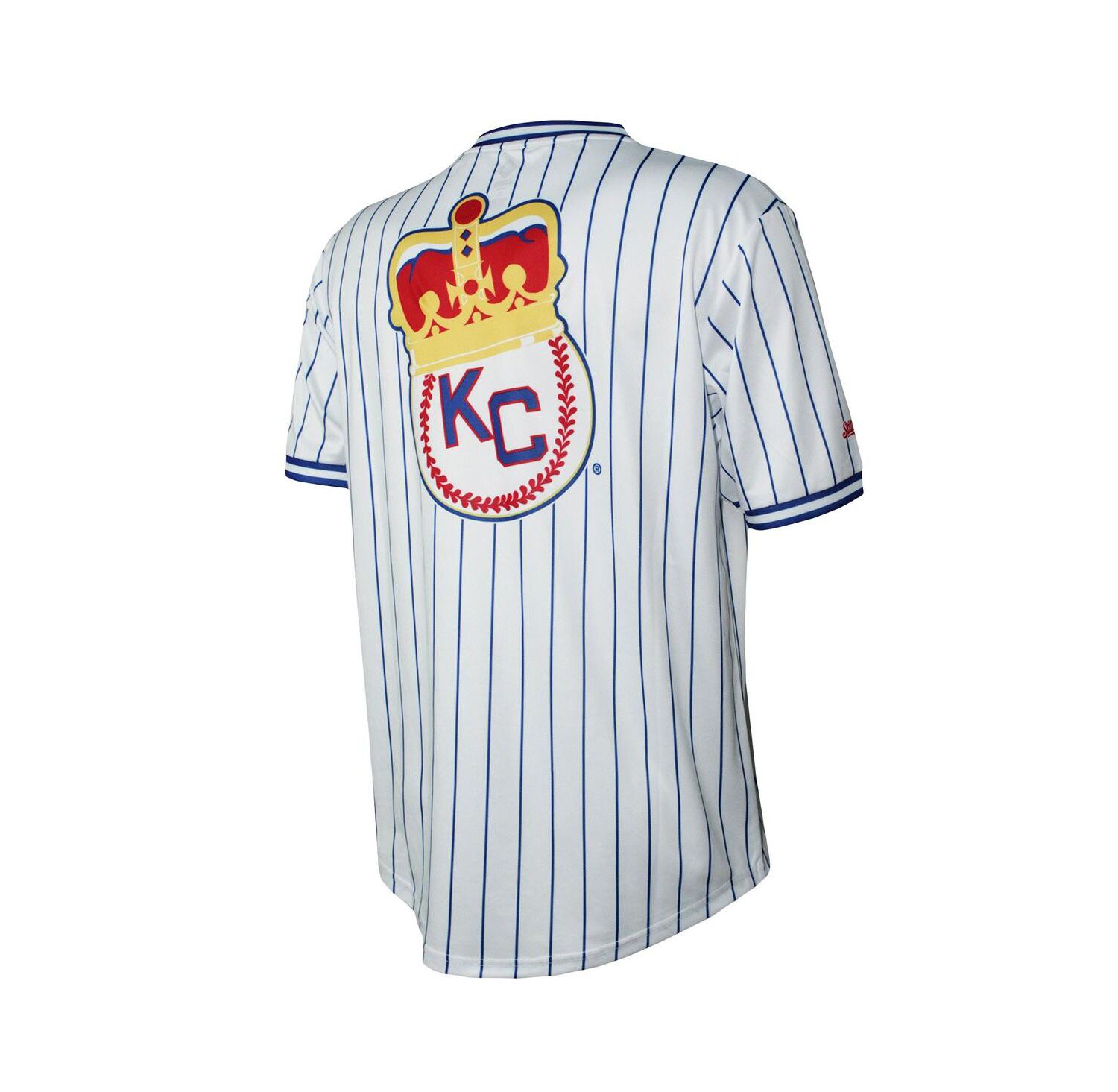 Men's White Distressed Kansas City Monarchs V-Neck Jersey