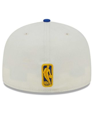 Men's Cream Golden State Warriors Piped Pop Panel 59FIFTY Fitted Hat