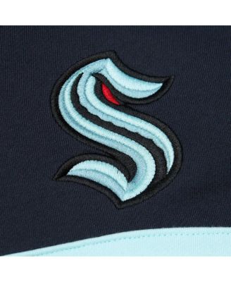 Men's Deep Sea Blue Seattle Kraken Head Coach Pullover Hoodie