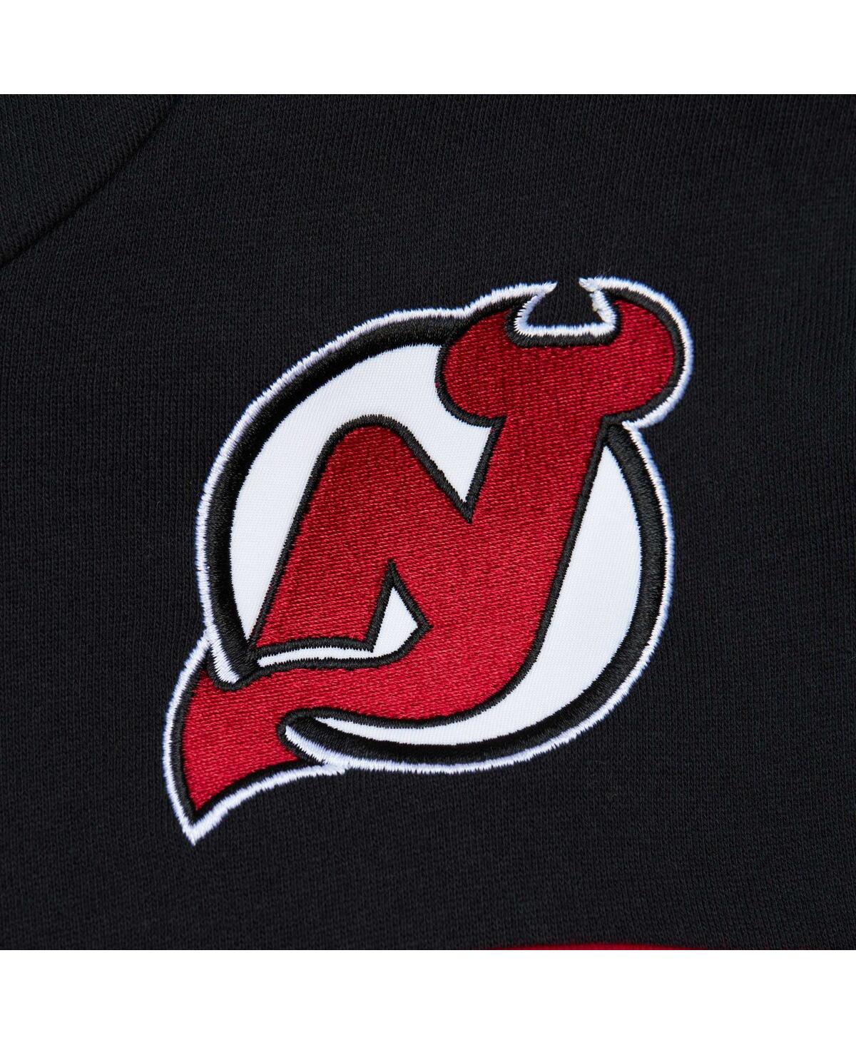 Mitchell & Ness Men's  White, Black New Jersey Devils Head Coach Pullover Hoodie In White,black