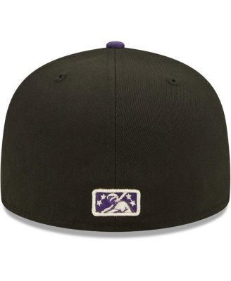 Men's Black Albuquerque Isotopes Alternate Logo 2 Authentic Collection 59FIFTY Fitted Hat