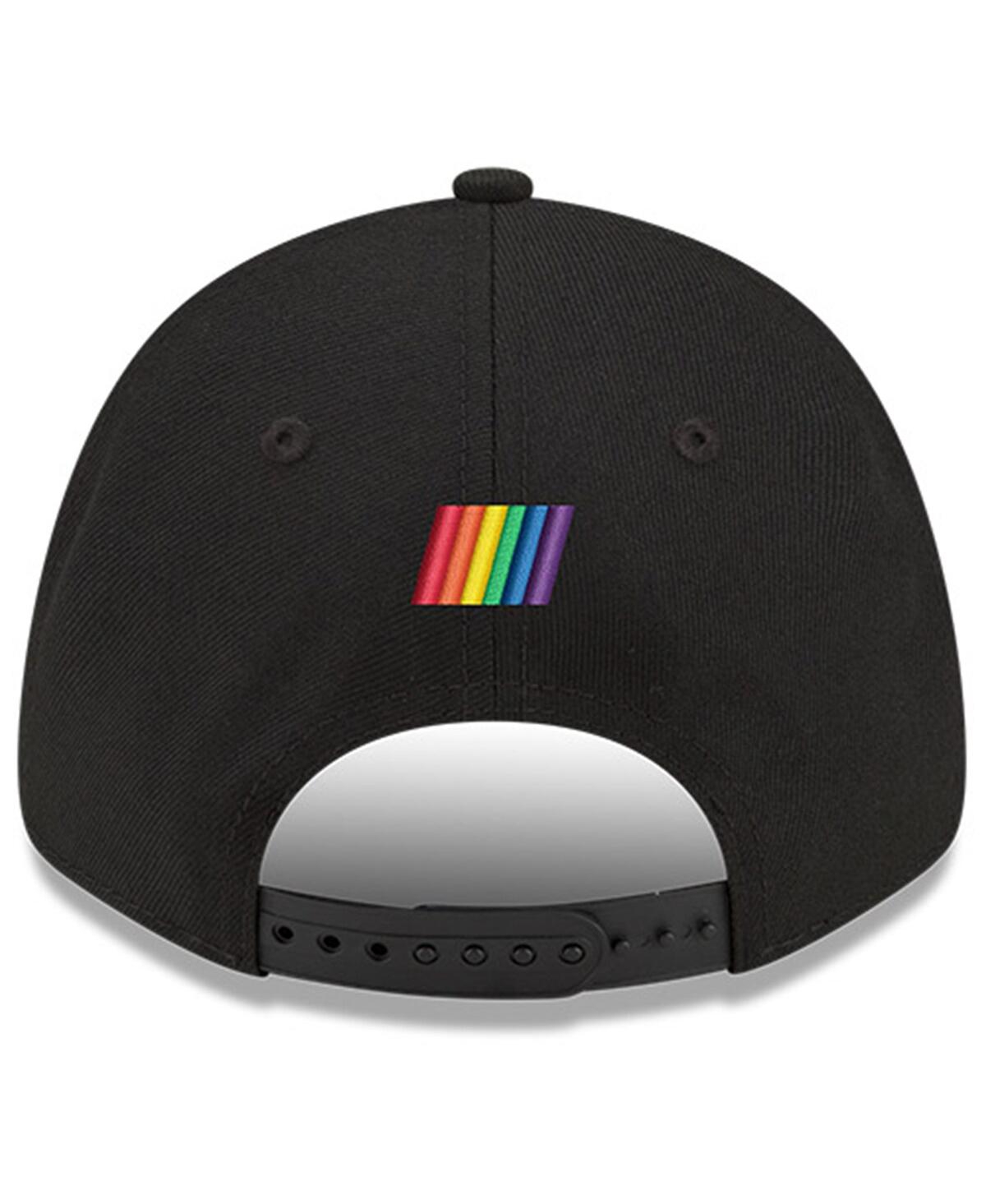NEW ERA MEN'S NEW ERA BLACK NASCAR YAAASCAR PRIDE 9FORTY SNAPBACK ADJUSTABLE HAT 