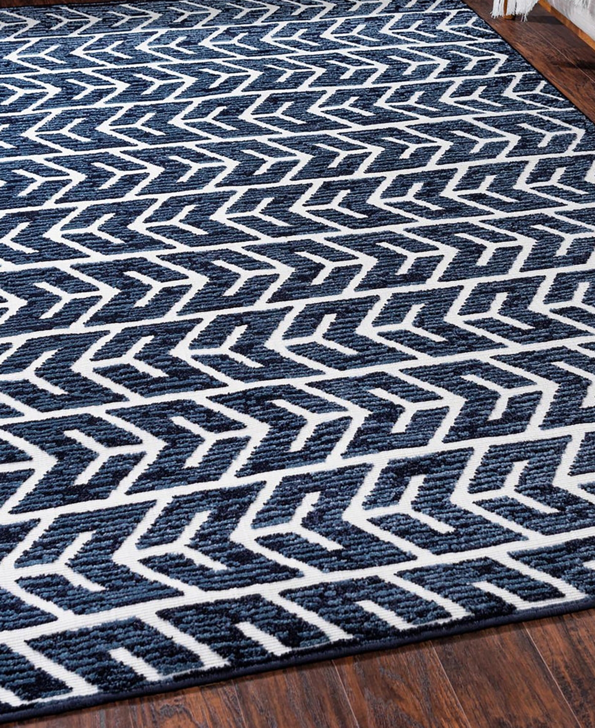 Shop Sabrina Soto Outdoor Sso003 8' X 11' Area Rug In Navy