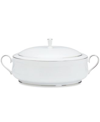 Lenox - "Hannah Platinum" Covered Vegetable Dish, 12"