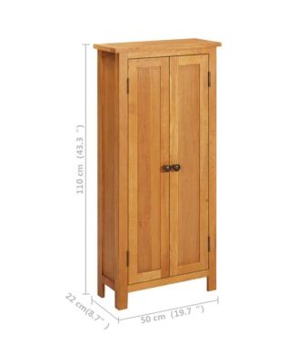 Storage Cabinet 19.7"x8.7"x43.3" Solid Oak Wood