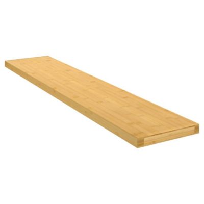 Wall Shelf Natural Bamboo Bamboo 39.4 x 7.9 x 1.6 in