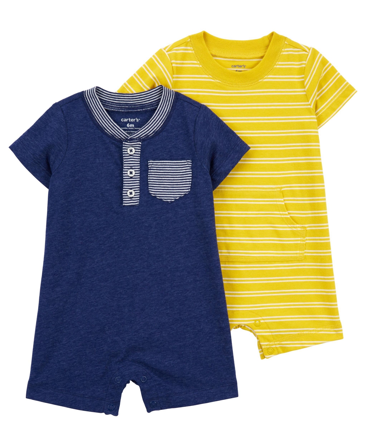 Shop Carter's Baby  2 Pack Rompers In Blue