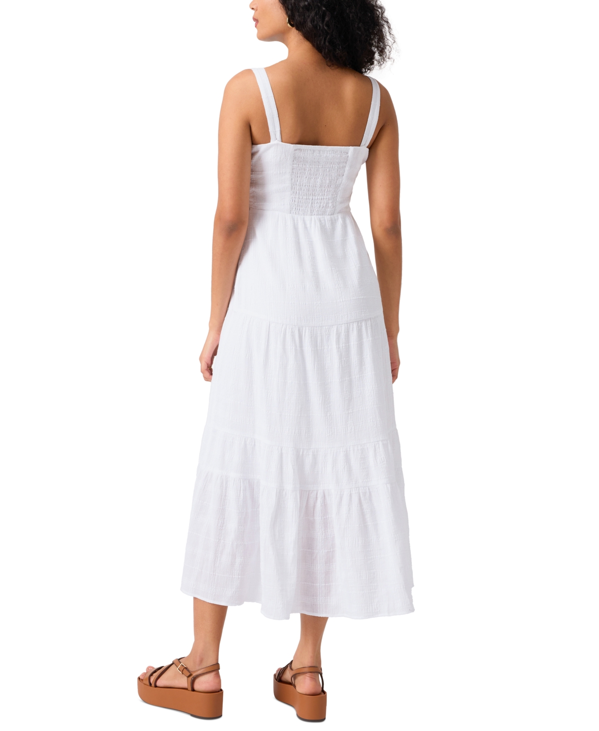 Shop Sanctuary Women's Watching Sunset Cotton Tiered Maxi Dress In White