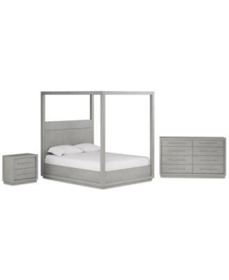 Tivie 3pc Bedroom Set (Full Canopy Bed + Dresser + Nightstand), Created for Macy's