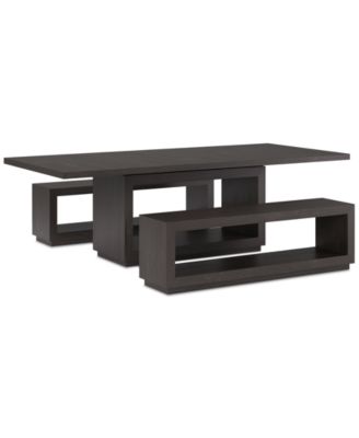 Tivie 3 Pc Dining Set (Rectangular Table + 2 Benches), Created for Macy's