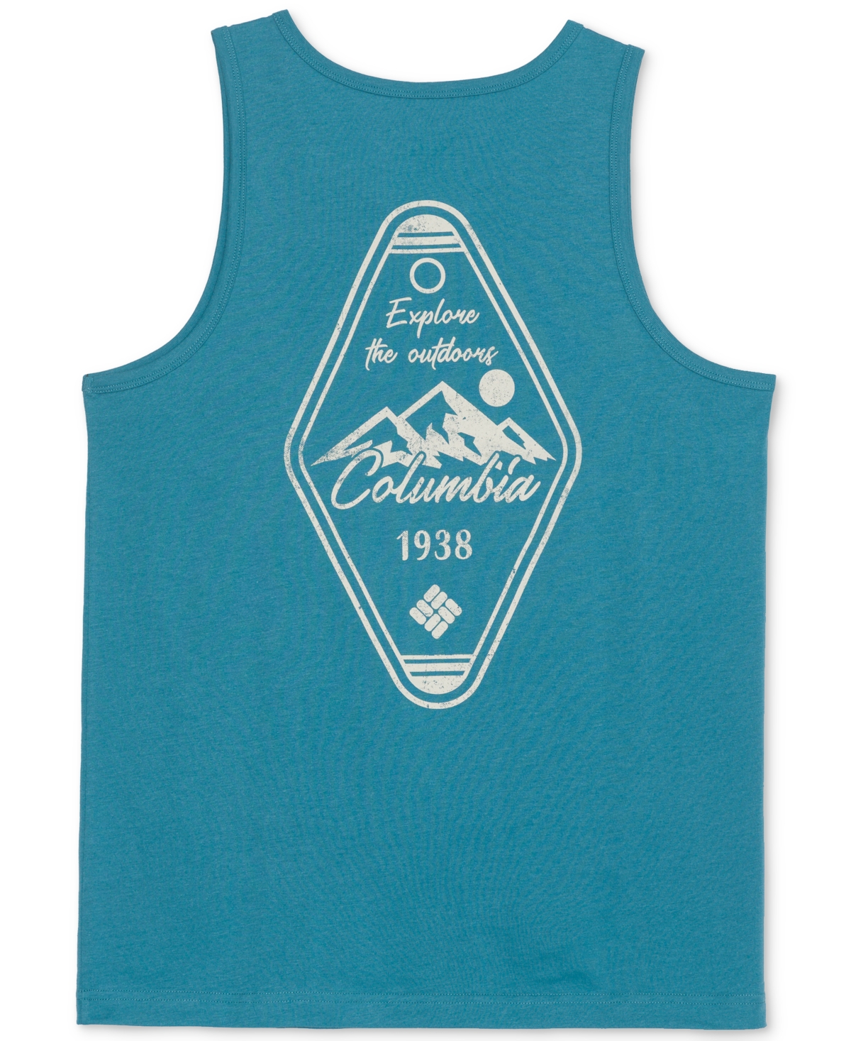 Shop Columbia Men's Explore The Outdoors Graphic Tank Top In Canyon Blue