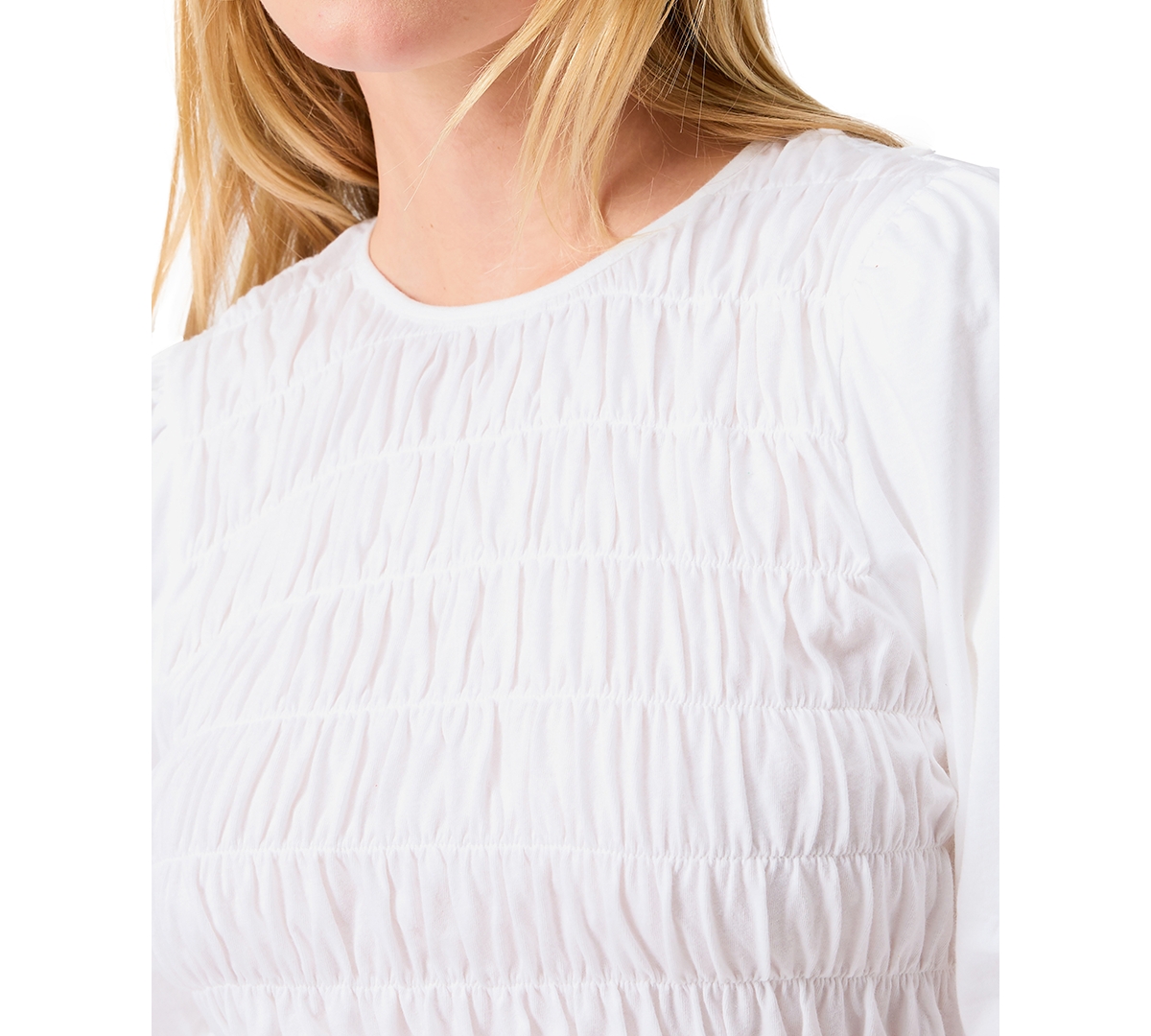Shop Sanctuary Women's Together Again Cotton Smocked Top In White