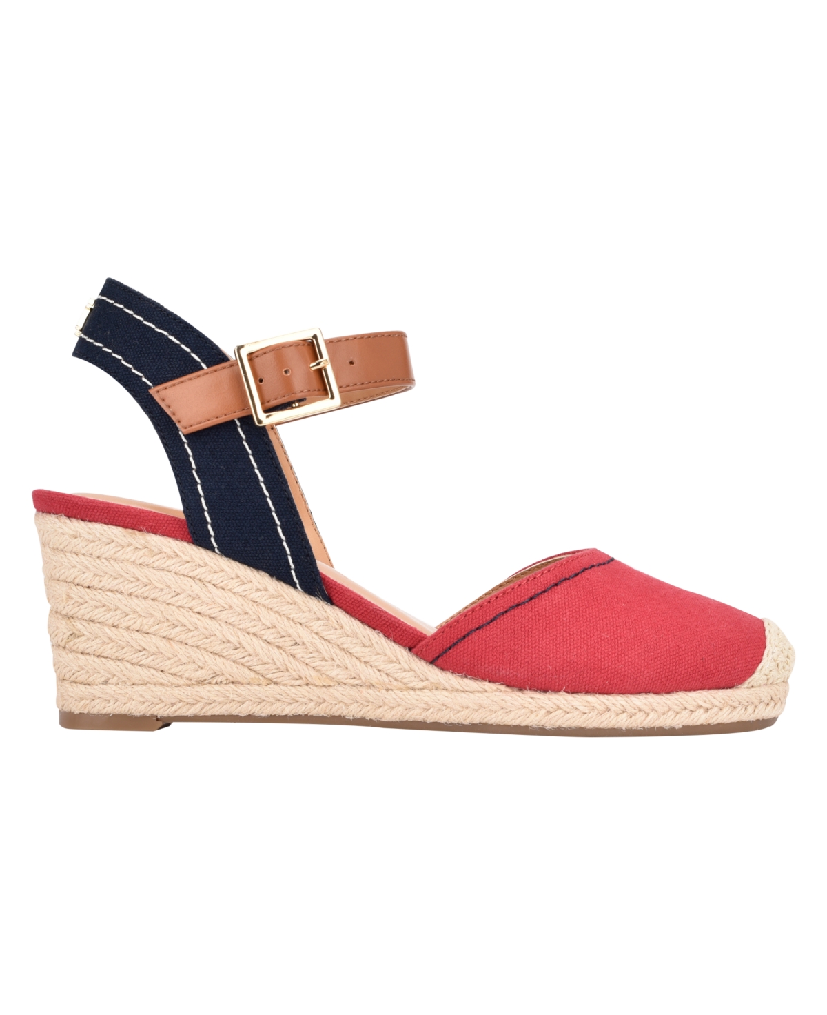 Tommy Hilfiger Women's Nilsa Closed Toe Espadrille Wedge Sandal In Red