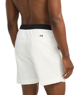 Men's Long Drawstring Flag 7 Swim Trunks