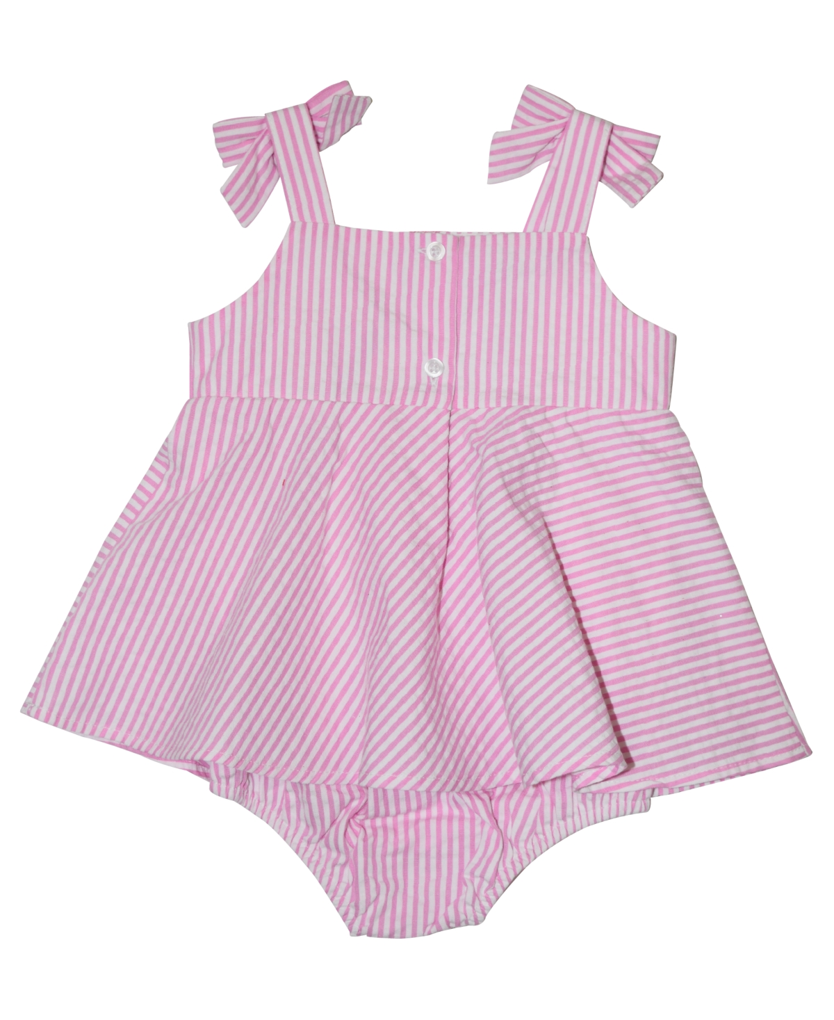 Shop Blueberi Boulevard Baby Girls Rainbow And Stripes Seersucker Sundress And Hat Set In Pink Multi