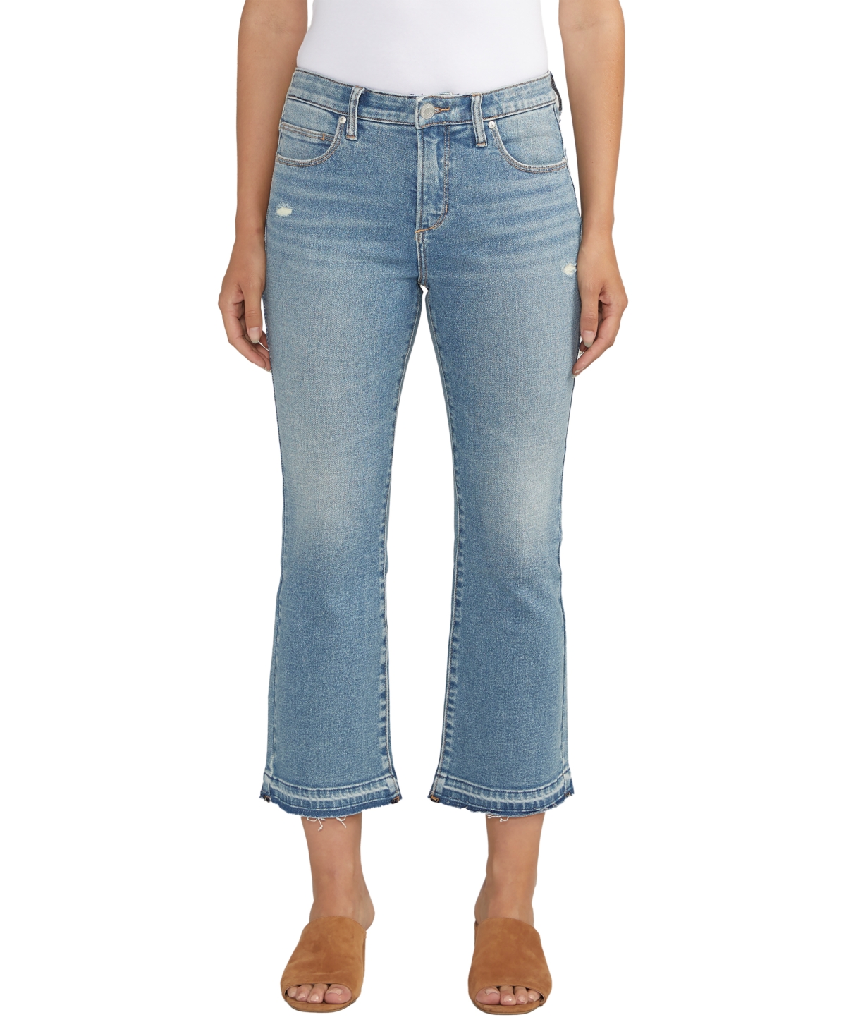 Women's Eloise Mid Rise Cropped Bootcut Jeans - Blue Dust