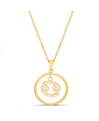 kensie Gold-Tone Dangle Round Initial Pendant Necklace - Cancer 30$