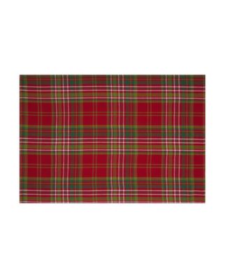 27' X 18" Jonah Plaid Woven Cotton Kitchen Dish Towel Red White and Green Plaid