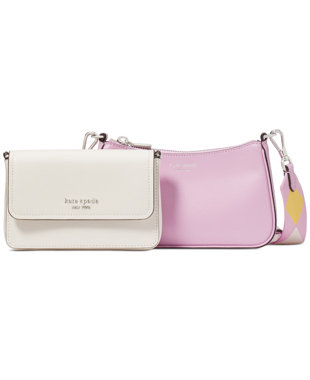 kate spade new york Double Up Colorblocked Saffiano Leather Crossbody