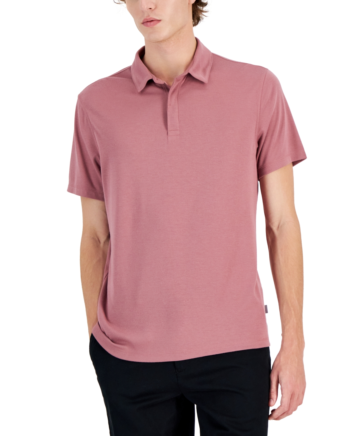 Alfani Men's Alfatech Stretch Solid Polo Shirt, Created For Macy's