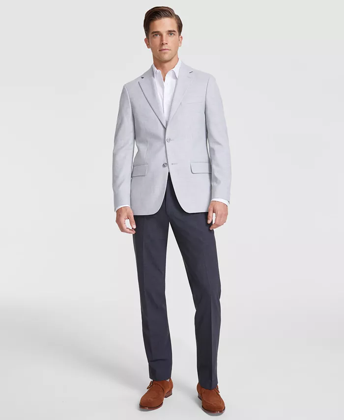 Men's Modern-Fit Solid Grey Sport Coat
